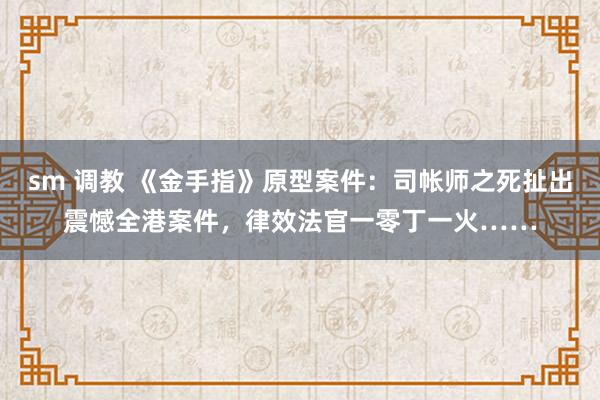 sm 调教 《金手指》原型案件：司帐师之死扯出震憾全港案件，律效法官一零丁一火……