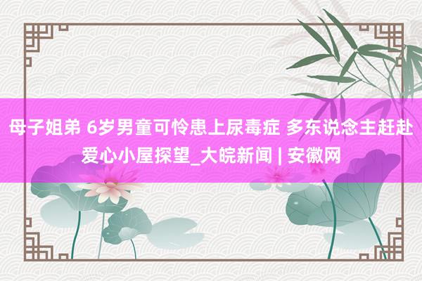 母子姐弟 6岁男童可怜患上尿毒症 多东说念主赶赴爱心小屋探望_大皖新闻 | 安徽网