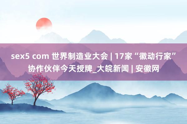 sex5 com 世界制造业大会 | 17家“徽动行家”协作伙伴今天授牌_大皖新闻 | 安徽网