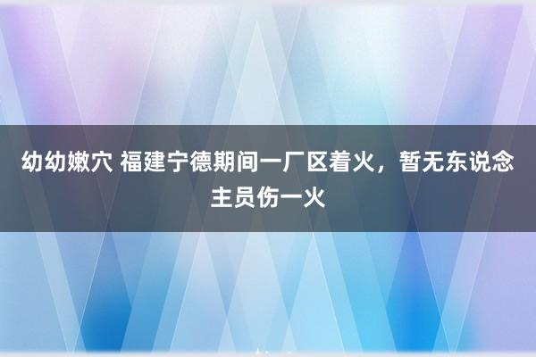 幼幼嫩穴 福建宁德期间一厂区着火，暂无东说念主员伤一火