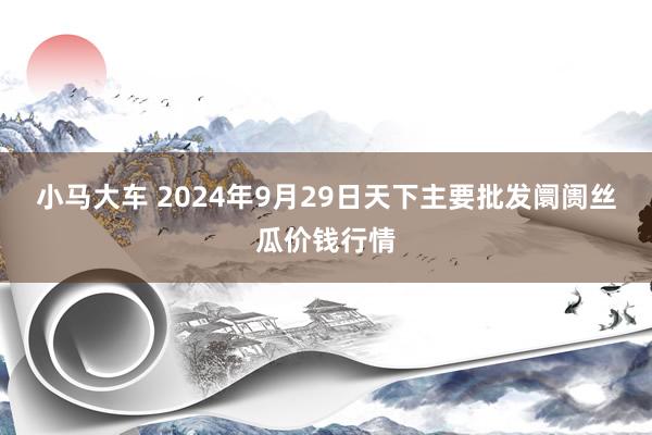 小马大车 2024年9月29日天下主要批发阛阓丝瓜价钱行情