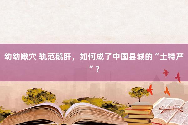 幼幼嫩穴 轨范鹅肝，如何成了中国县城的“土特产”？