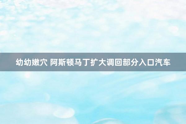 幼幼嫩穴 阿斯顿马丁扩大调回部分入口汽车