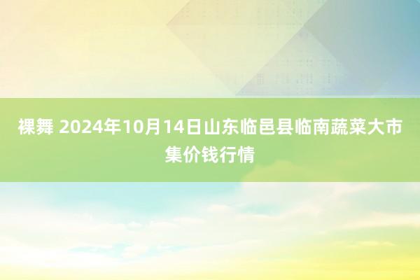 裸舞 2024年10月14日山东临邑县临南蔬菜大市集价钱行情