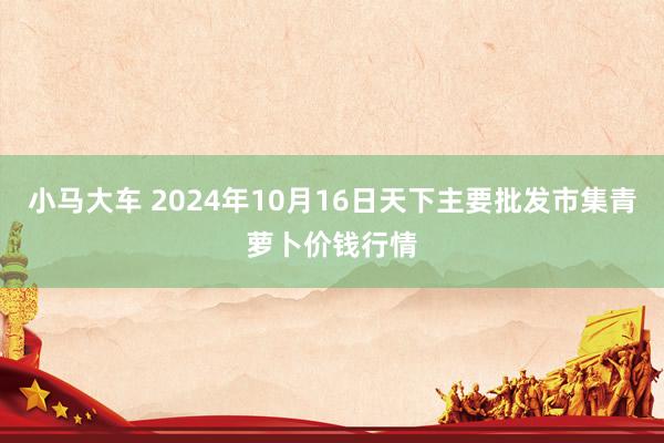 小马大车 2024年10月16日天下主要批发市集青萝卜价钱行情