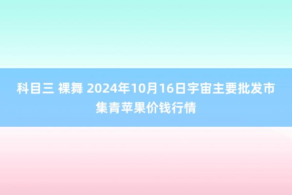 科目三 裸舞 2024年10月16日宇宙主要批发市集青苹果价钱行情