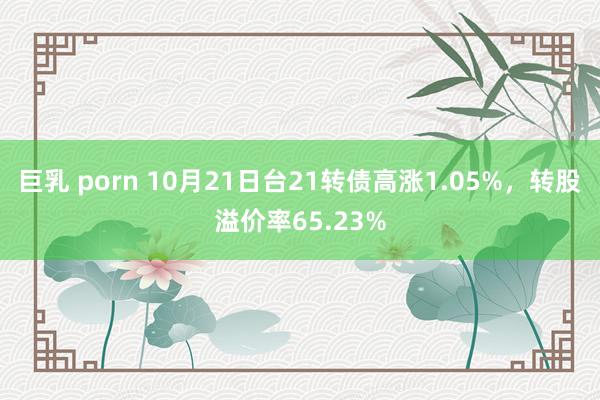 巨乳 porn 10月21日台21转债高涨1.05%，转股溢价率65.23%