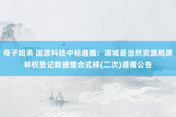 母子姐弟 国源科技中标遵循：凉城县当然资源局原林权登记数据整合式样(二次)遵循公告