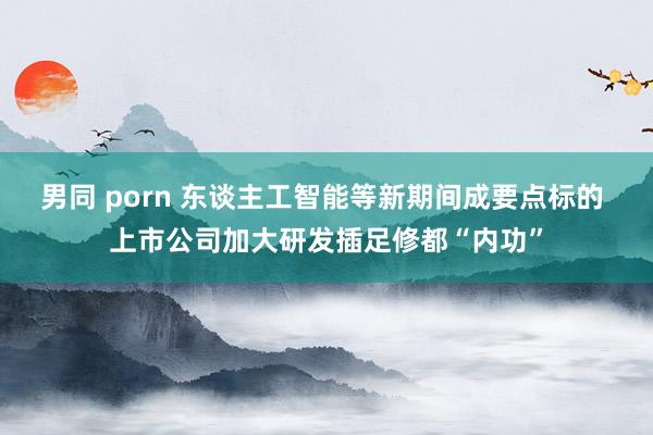 男同 porn 东谈主工智能等新期间成要点标的 上市公司加大研发插足修都“内功”