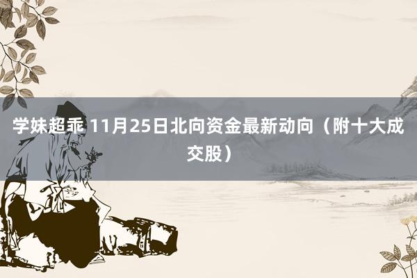 学妹超乖 11月25日北向资金最新动向（附十大成交股）