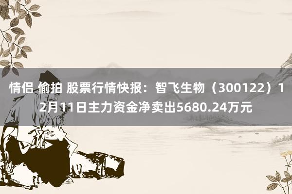 情侣 偷拍 股票行情快报：智飞生物（300122）12月11日主力资金净卖出5680.24万元