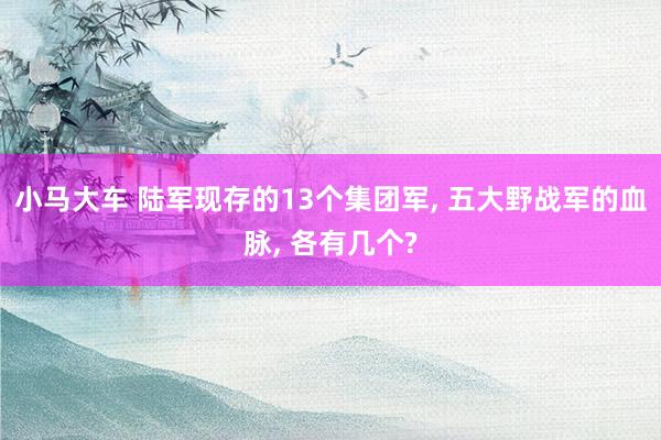 小马大车 陆军现存的13个集团军, 五大野战军的血脉, 各有几个?