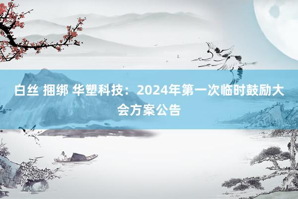 白丝 捆绑 华塑科技：2024年第一次临时鼓励大会方案公告