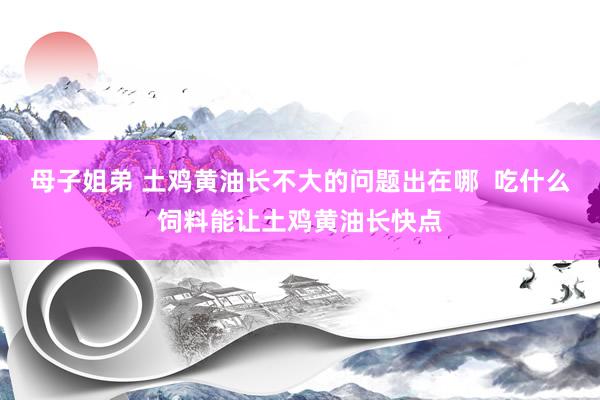 母子姐弟 土鸡黄油长不大的问题出在哪  吃什么饲料能让土鸡黄油长快点