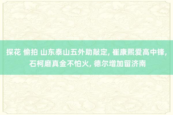 探花 偷拍 山东泰山五外助敲定， 崔康熙爱高中锋， 石柯磨真金不怕火， 德尔增加留济南