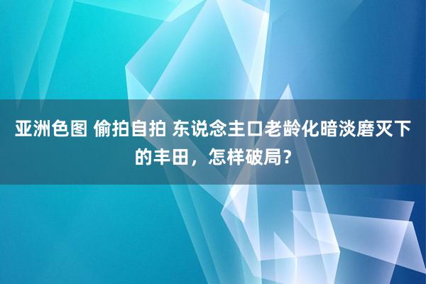 亚洲色图 偷拍自拍 东说念主口老龄化暗淡磨灭下的丰田，怎样破局？