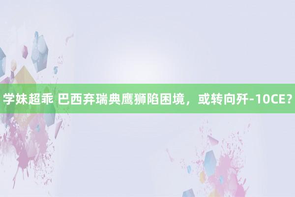 学妹超乖 巴西弃瑞典鹰狮陷困境，或转向歼-10CE？